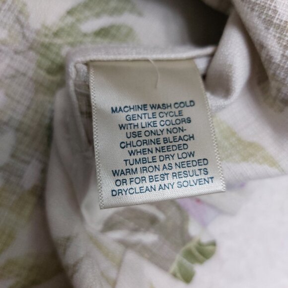 Island Shores Hawaiian Shirt Mens 100% Washable Silk Green Purple Tropical XL - Picture 7 of 7